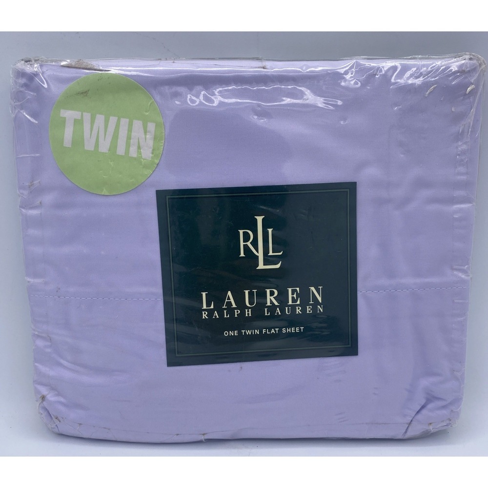 NOS Vintage Ralph Lauren Flat Sheet Twin Size Periwinkle
